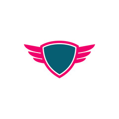 shield with wing logo design, use this design for your business