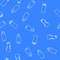 Seamless pattern sport bottle. Seamless texture background