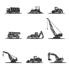 Vector heavy construction machinery.