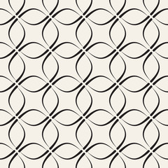 Fototapeta premium Vector seamless pattern. Modern stylish texture. Geometric striped ornament. Monochrome lattice