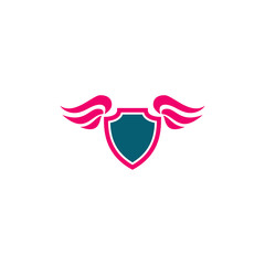 shield with wing logo design, use this design for your business