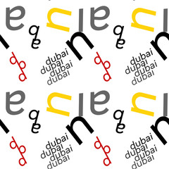 Dubai creative pattern. Digital design for print, fabric, fashion or presentation.