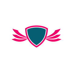 shield with wing logo design, use this design for your business
