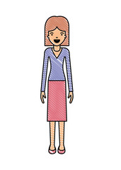 elegant businesswoman avatar character vector illustration design