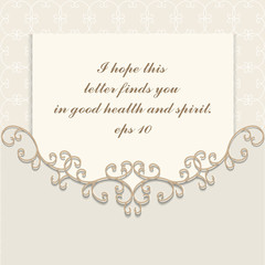 decorative pattern, vintage postcard, decorative lace invitation