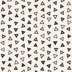 Seamless chaotic patterns. Randomly scattered geometric shapes. Abstract retro background design