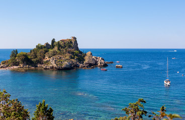 The Isola Bella island in Taormina, Italy