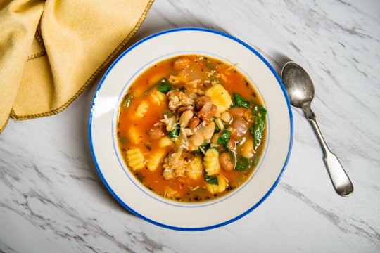 Tuscan Sausage Gnocchi Bean Soup