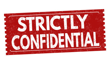 Strictly confidential grunge rubber stamp