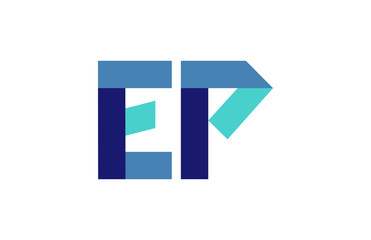 EP Ribbon Letter Logo