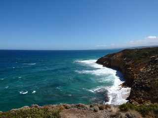 Fototapeta na wymiar Aerial Ocean view of the south pacific ocean in australia