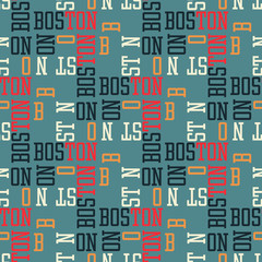 Boston seamless pattern. Creative design for various backgrounds.