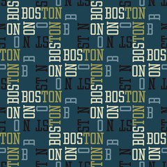 Boston
 seamless pattern. Creative design for various backgrounds.