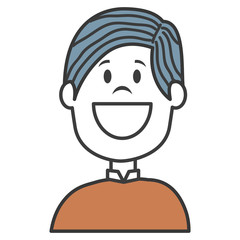 young man avatar character vector illustration design