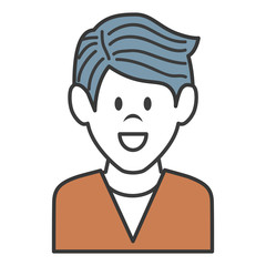 young man avatar character vector illustration design