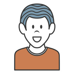 Obraz premium young man avatar character vector illustration design