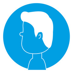 young man shirtless avatar character vector illustration design