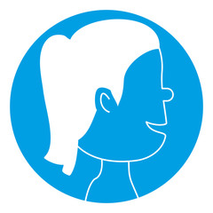 beautiful woman shirtless avatar character vector illustration design