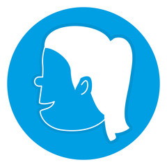 beautiful woman head avatar character vector illustration design