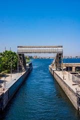 Fototapeta na wymiar Sluice gate on the Nile river, Egypt