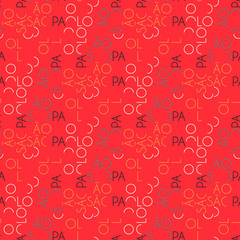S o Paulo  seamless pattern. Autentic artistic design for background.