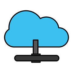 cloud computing isolated icon vector illustration design