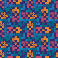 Bangkok seamless pattern. Autentic artistic design for background.