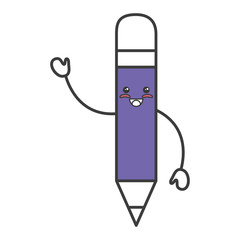 pencil write kawaii character vector illustration design