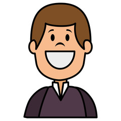 young man avatar character vector illustration design