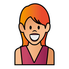 beautiful woman avatar character vector illustration design