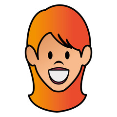 beautiful woman head avatar character vector illustration design