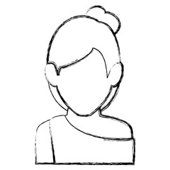 beautiful woman avatar character vector illustration design