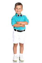 Handsome little boy in full growth