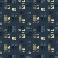 Budapest
 seamless pattern. Autentic artistic design for background.