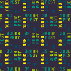 Budapest
 seamless pattern. Autentic artistic design for background.
