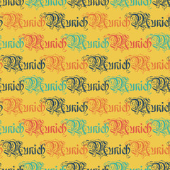 Munich seamless pattern. Autentic artistic design for background.