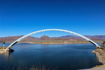 Fototapeta na wymiar Bridge by Theodore Roosevelt Dam Arizona