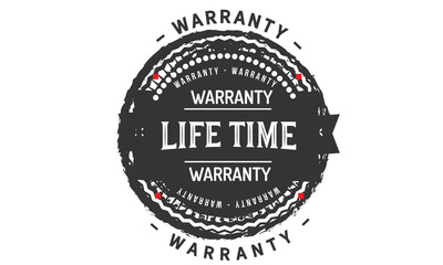 Fototapeta premium lifetime warranty icon vintage rubber stamp guarantee