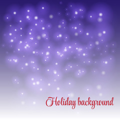 Lights On Blue Background - , Graphic Design Useful For Your Design. Bright Blue Abstract Christmas Background With White Snowflakes