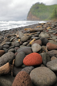 Red Rock on Beach in Hawaii