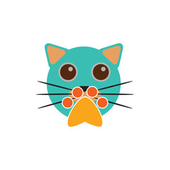 Paw Cat Logo Icon Design