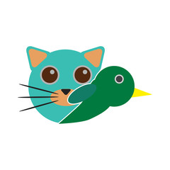 Bird Cat Logo Icon Design