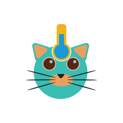 Temperature Cat Logo Icon Design