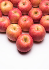 A neatly arranged apple