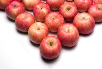 A neatly arranged apple