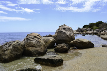 Boulders along the beach, Whitsundays, Australia