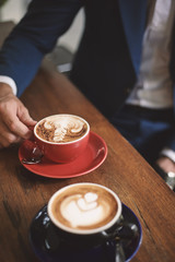 Business with coffee