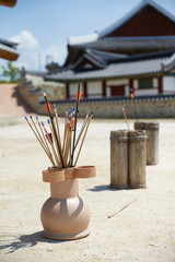 Tuho game of Joseon Dynasty. Tongjeyoung is a historical site of the Joseon Dynasty in Tongyeong, South Korea.