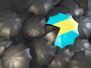 Umbrella with flag of bahamas