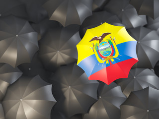 Fototapeta premium Umbrella with flag of ecuador